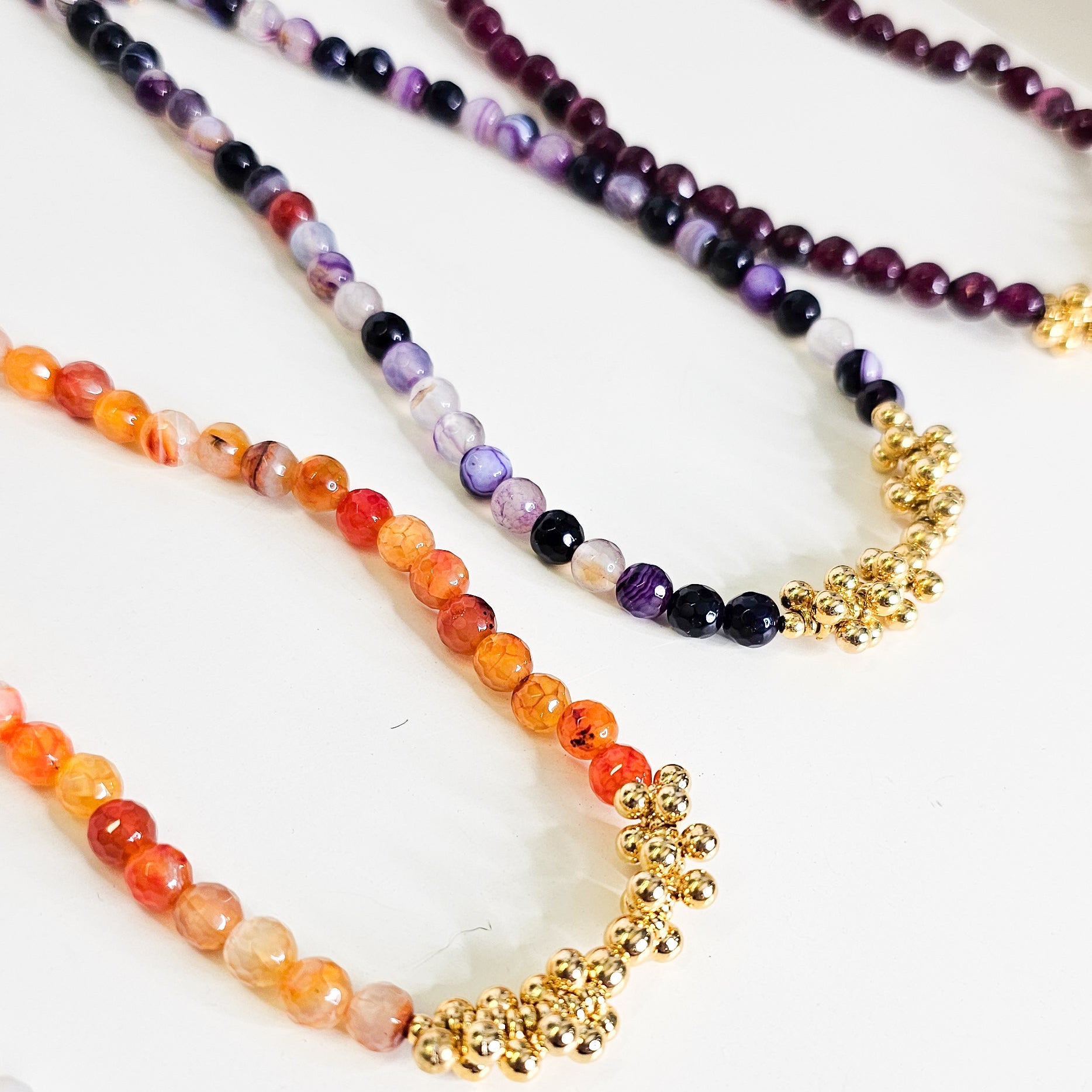 Agate necklaces