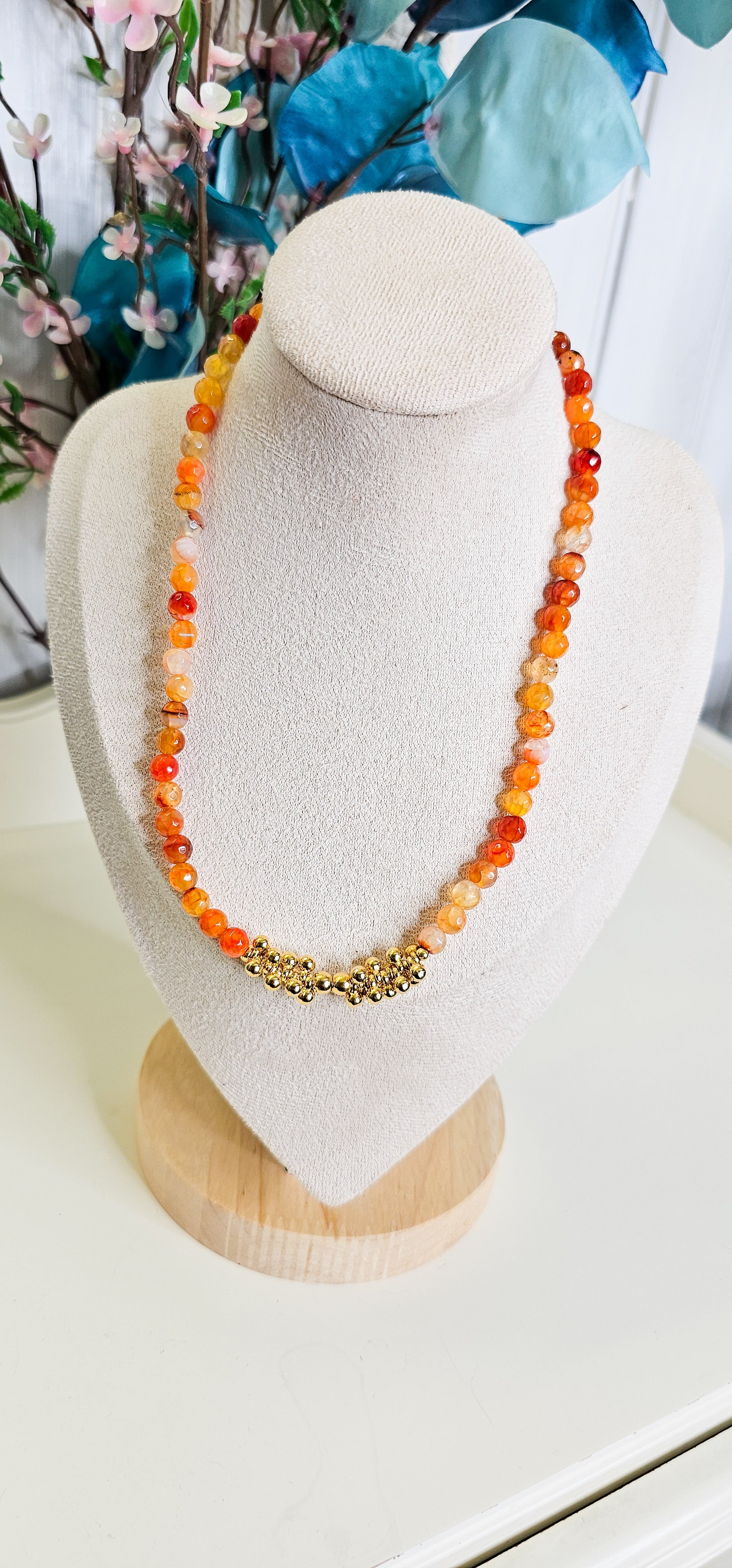 orange agate necklace