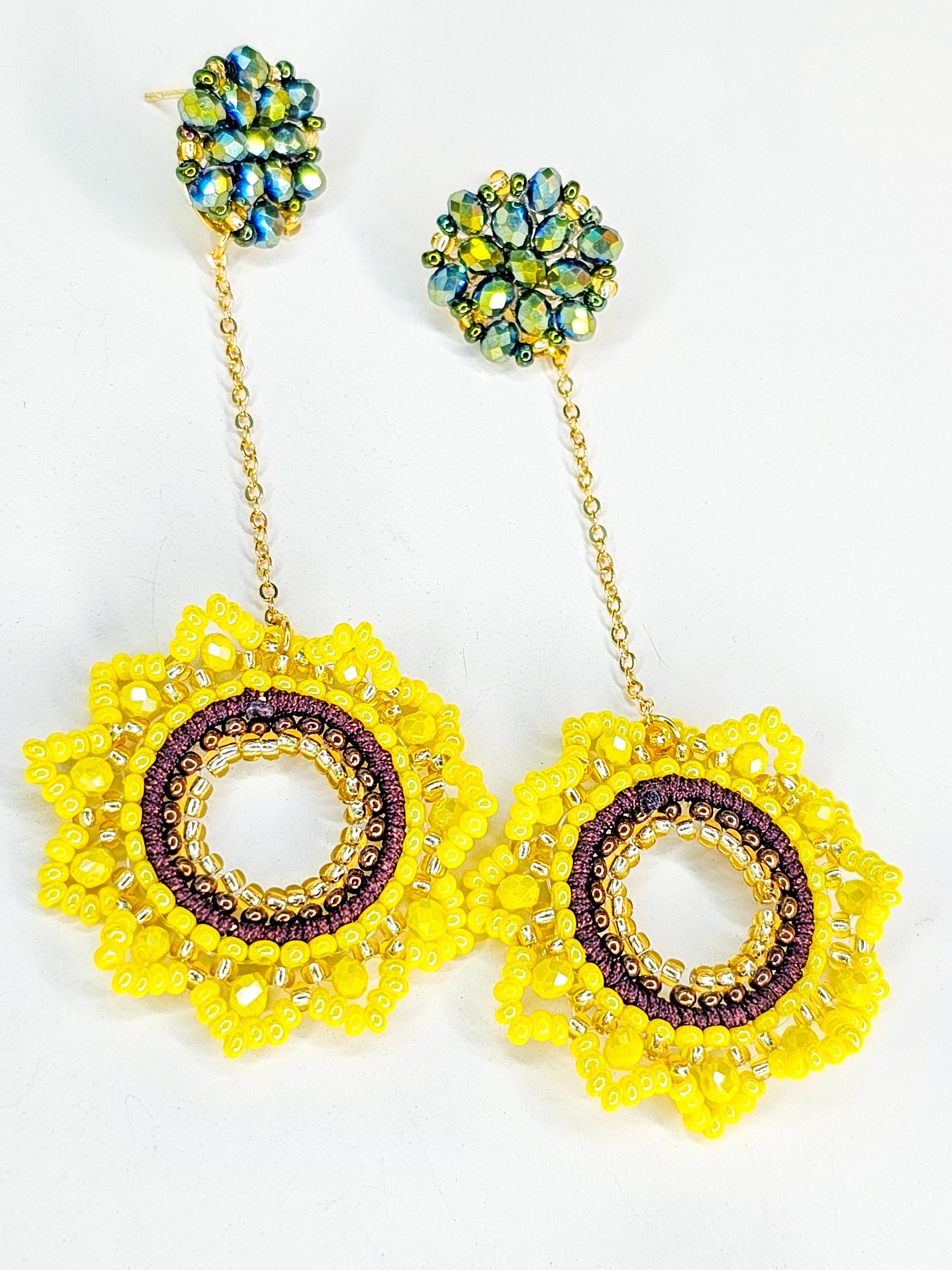 sunflower earrings