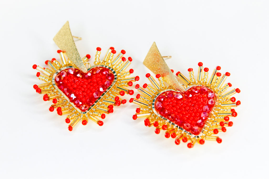 "Brave" Heart Earrings