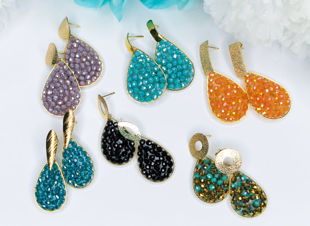 Colorful beaded earrings