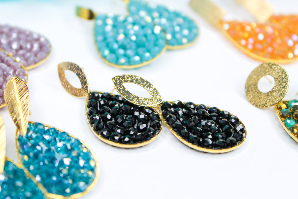 teardrop  glam earrings 