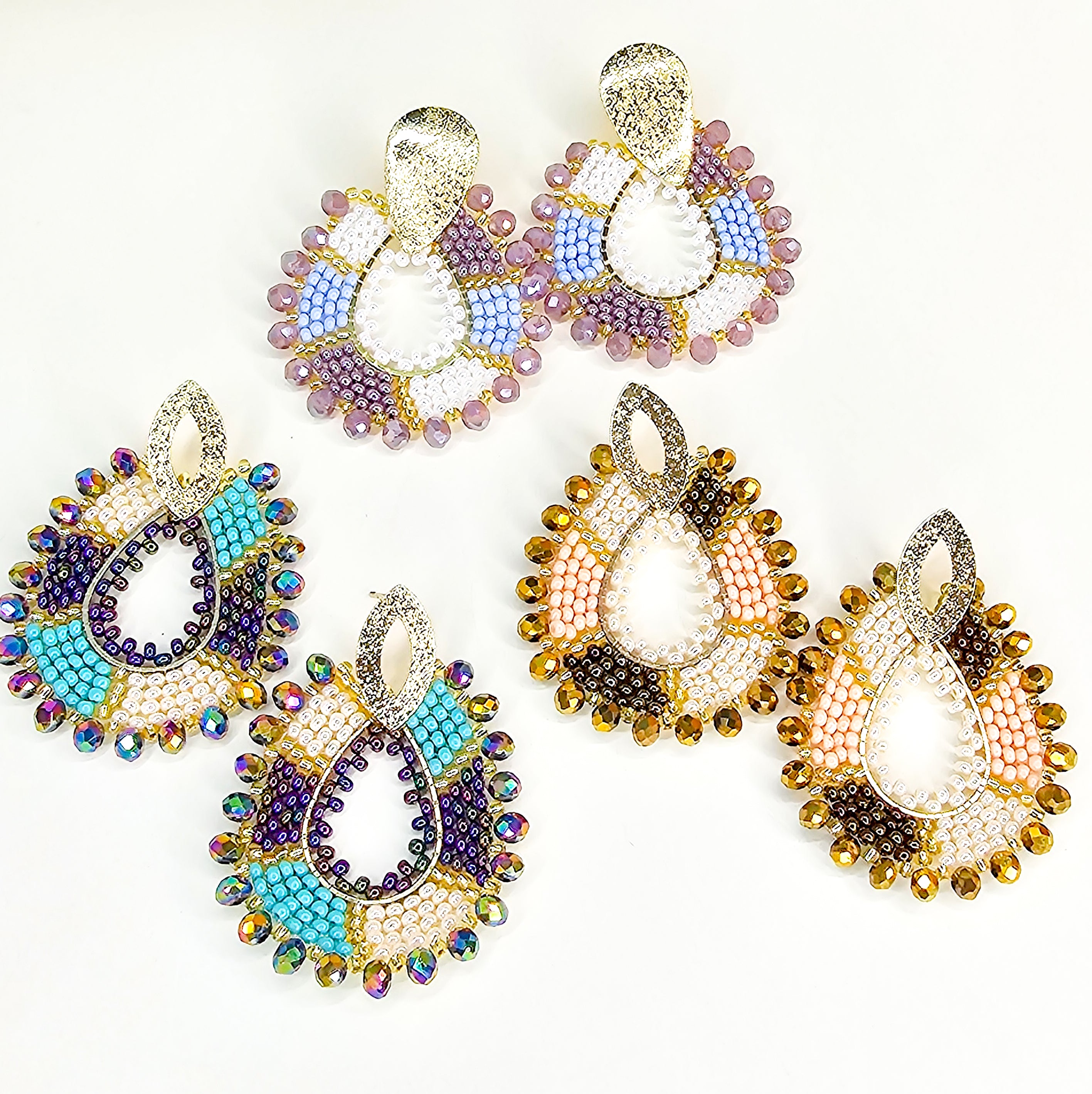 colorful beaded earrings 