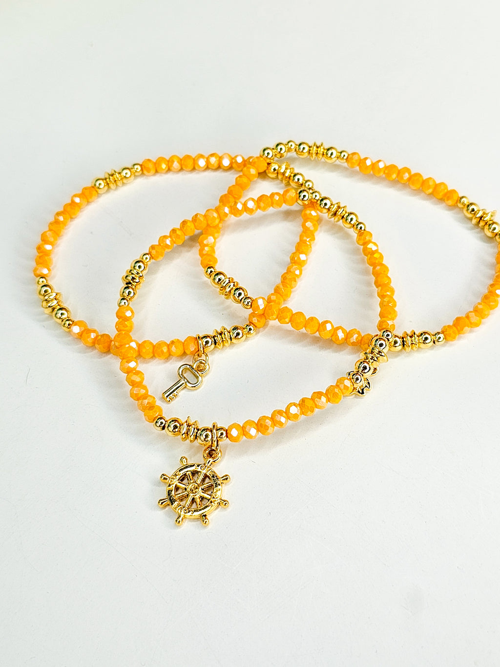 set of orange bracelet