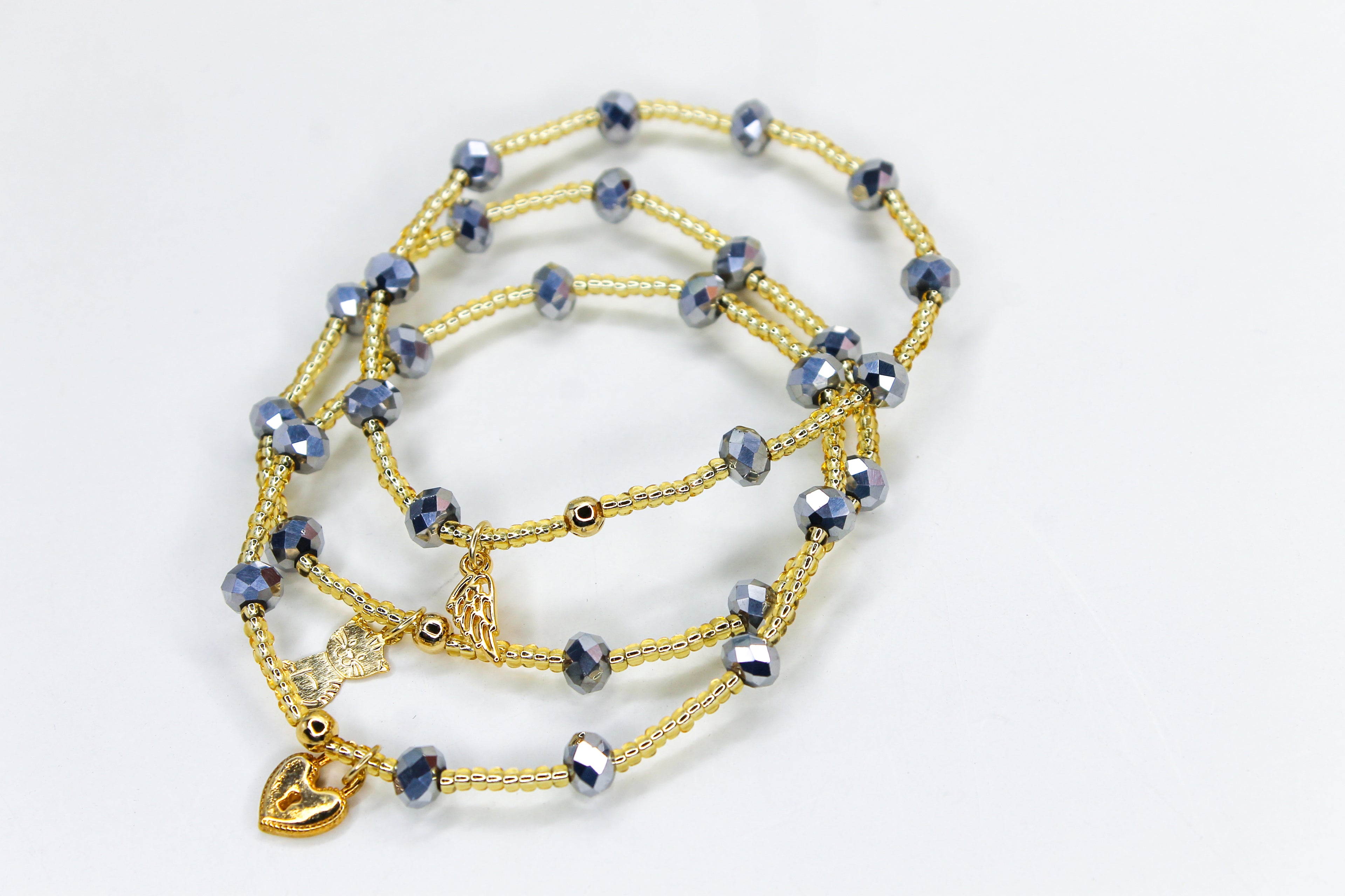 silver and gold bracelet