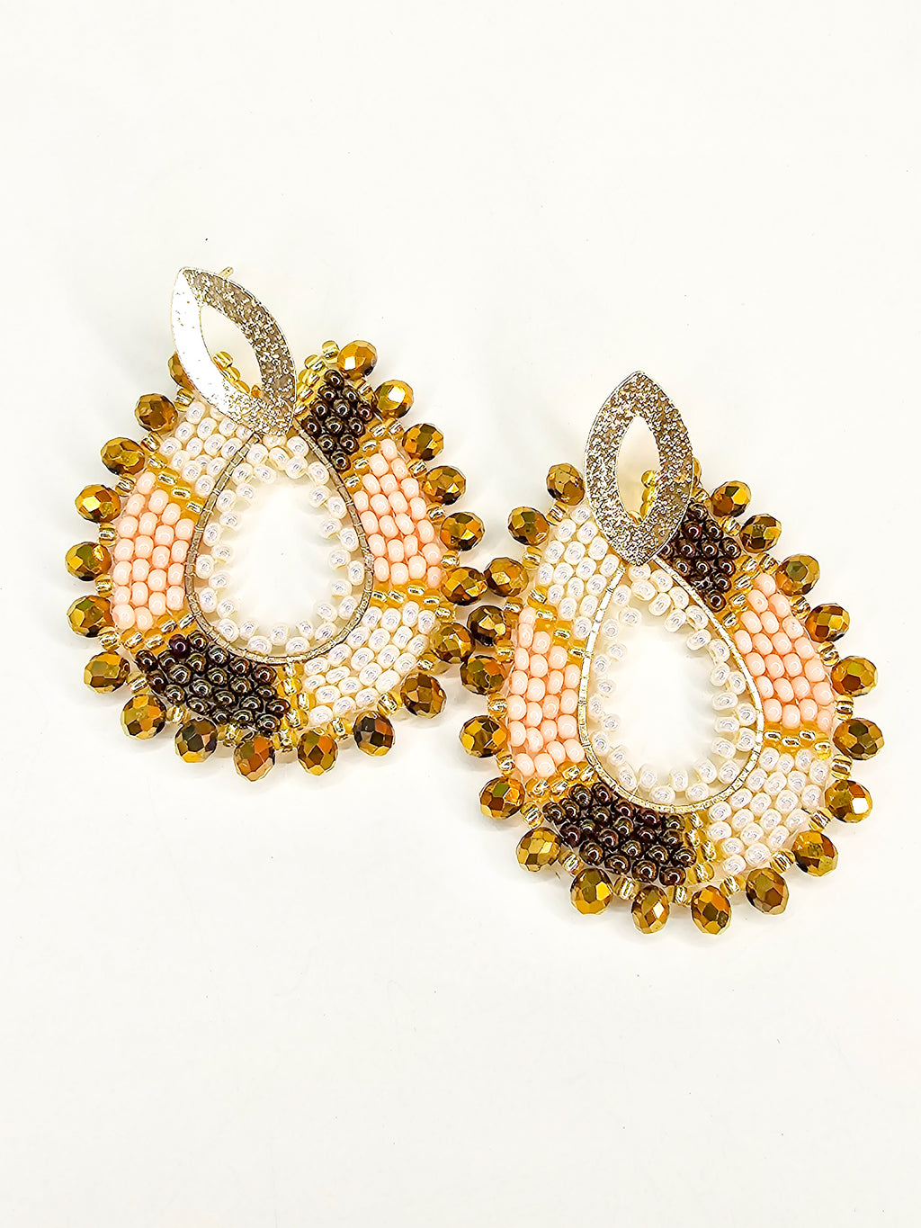 beaded teardrop earrings