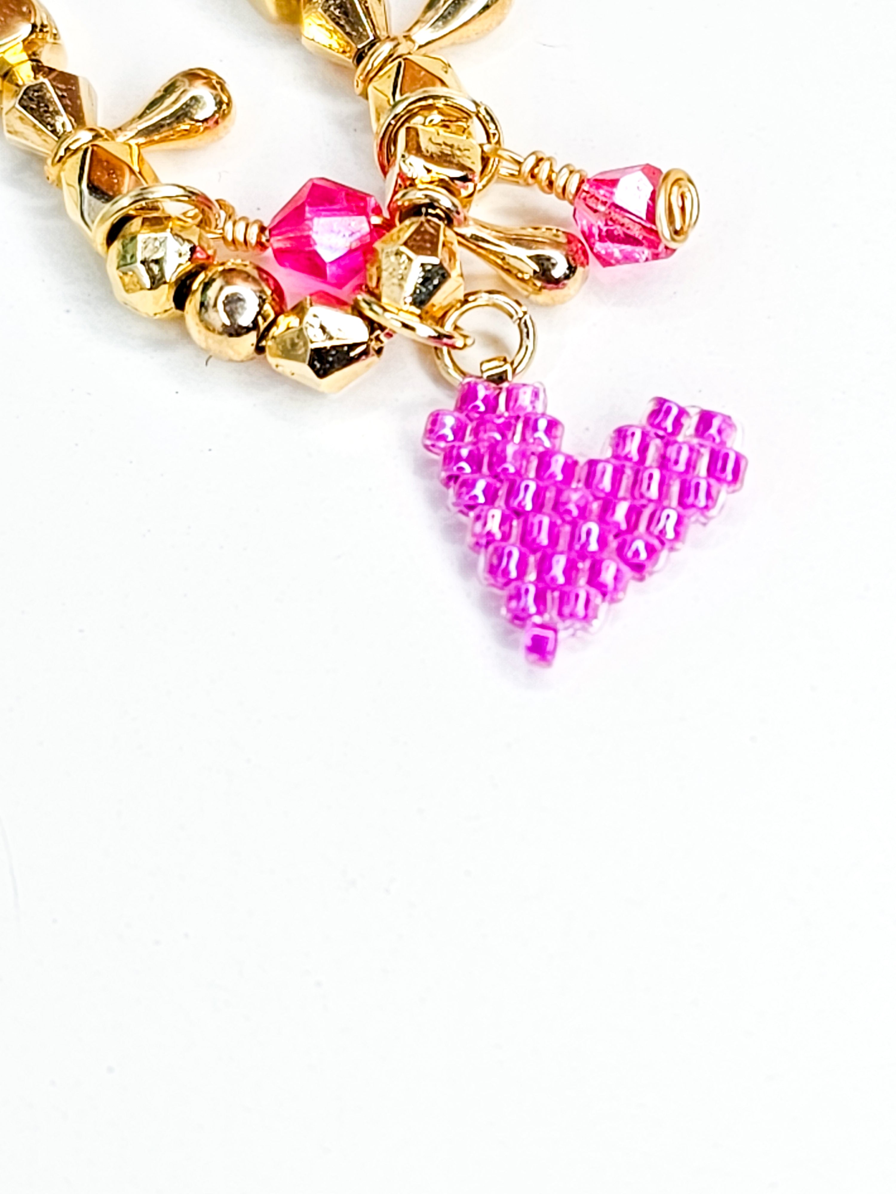 pink heart necklace