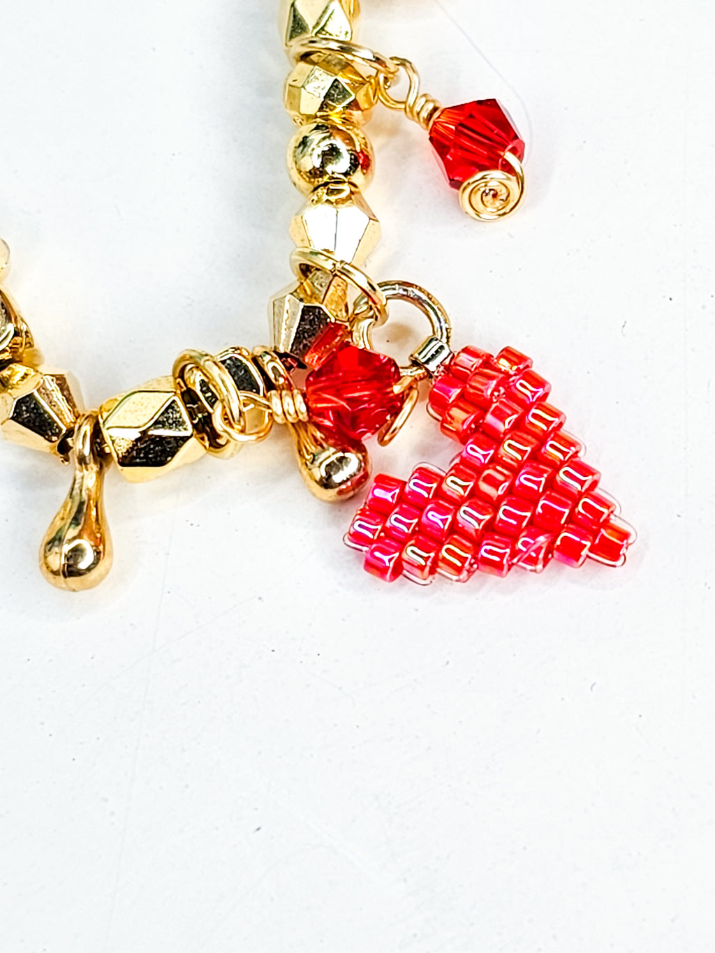 red heart necklace