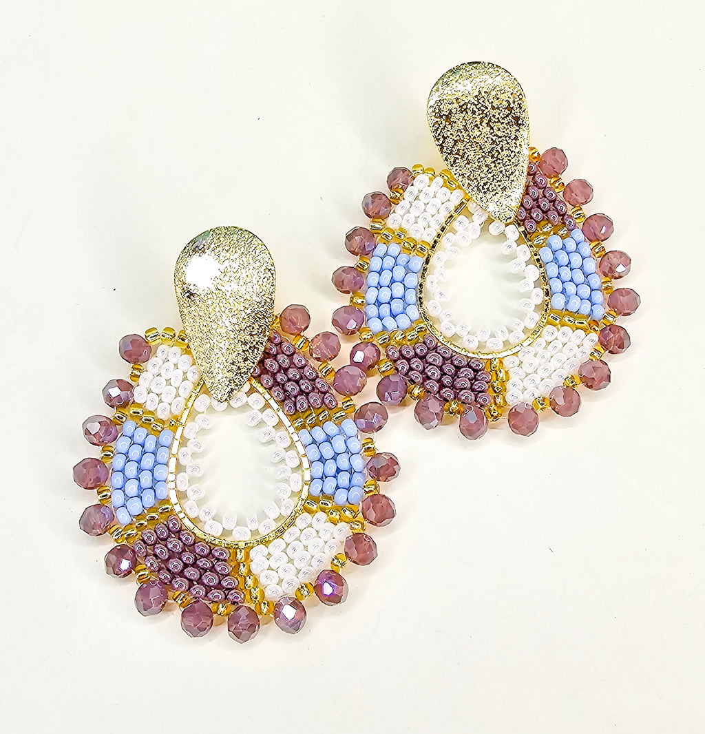 pastel statement earrings