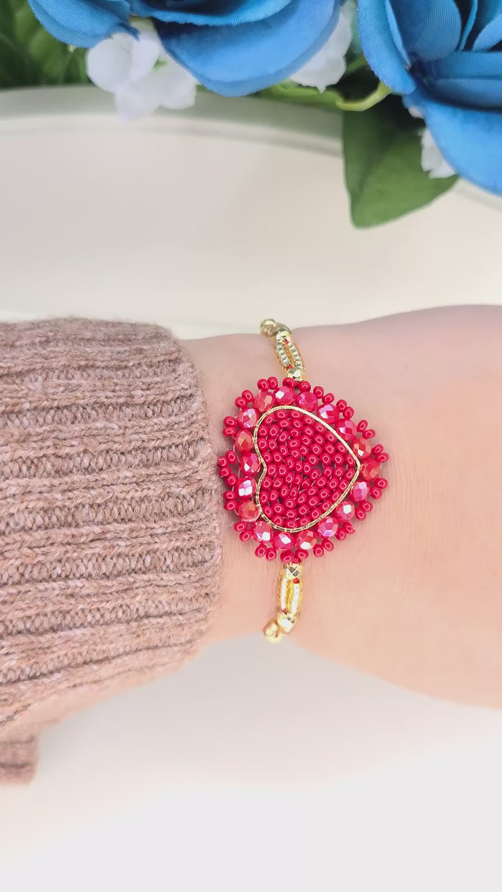 red heart bracelet