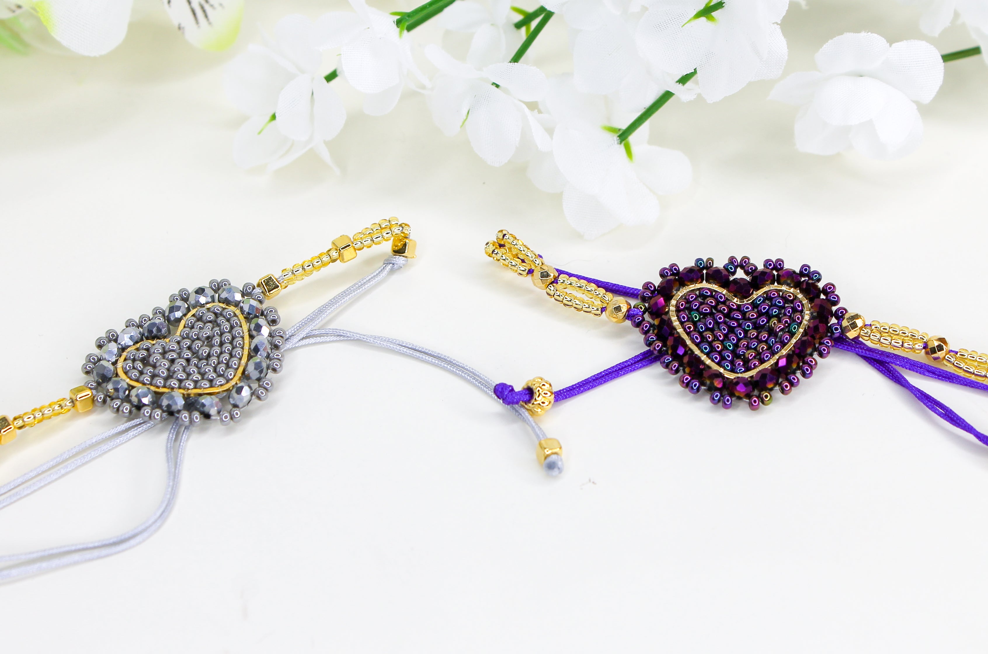 purple beaded bracelets