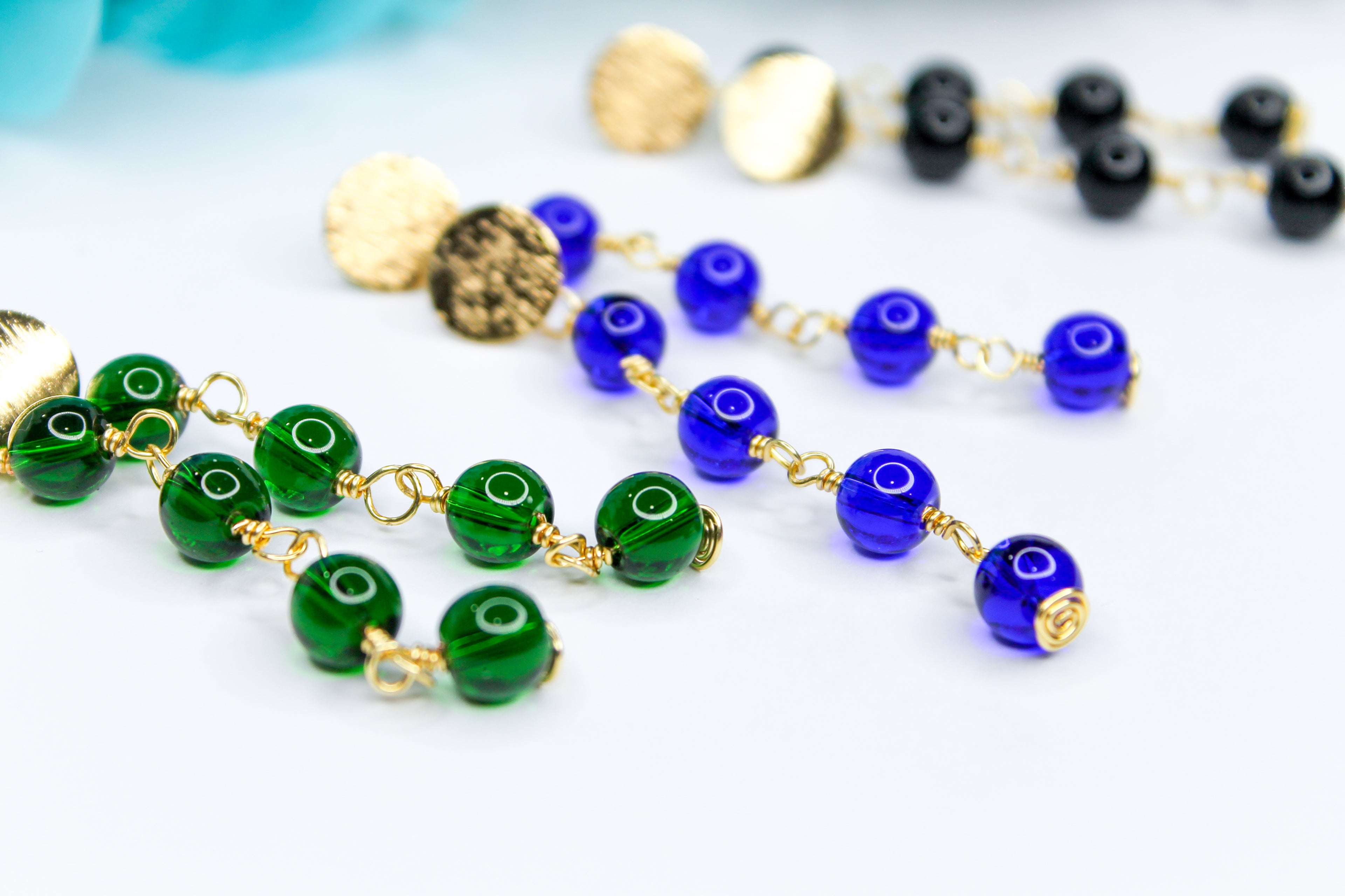 long beaded earrings